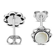 Mother of Pearl Oval Earrings - e362